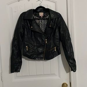 Black leather jacket